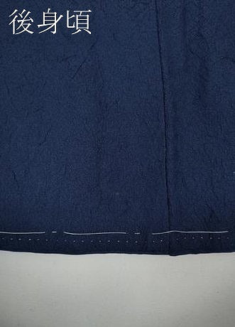 平和屋着物●上質な色無地　霞地紋　留紺色　正絹　逸品　未使用　CABD7348ut