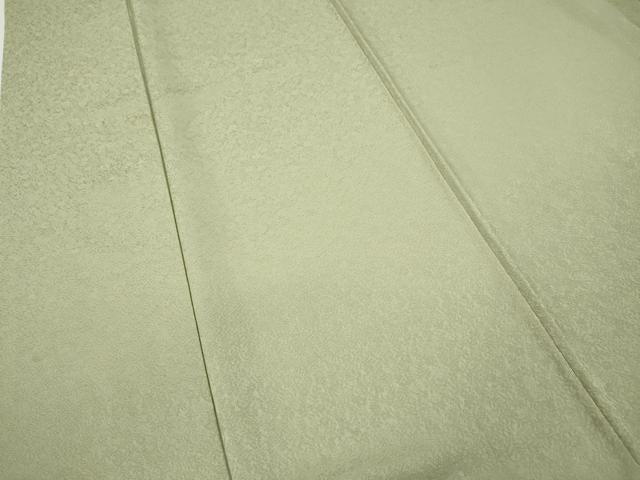 平和屋着物●本草木染作家　瑞寶　色無地　草花地紋　蒸栗色　正絹　逸品　CABD7354ut