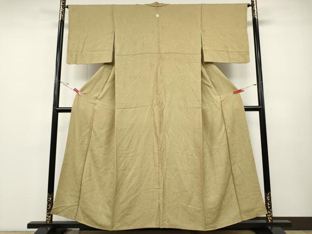平和屋着物●上質な色無地　辻が花地紋　木蘭色　正絹　逸品　CABD7358ut