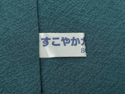 平和屋着物●上質な色無地　藍色　正絹　逸品　未使用　CABD7360ut