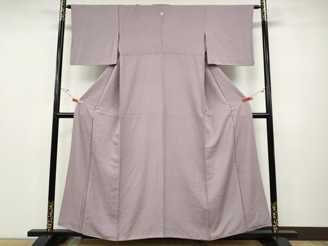 平和屋着物●上質な色無地　桐地紋　紅藤色　正絹　逸品　CABD7361ut