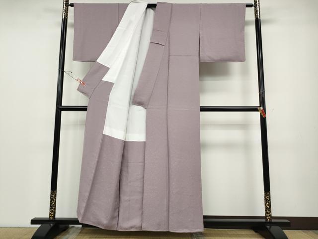 平和屋着物●上質な色無地　桐地紋　紅藤色　正絹　逸品　CABD7361ut