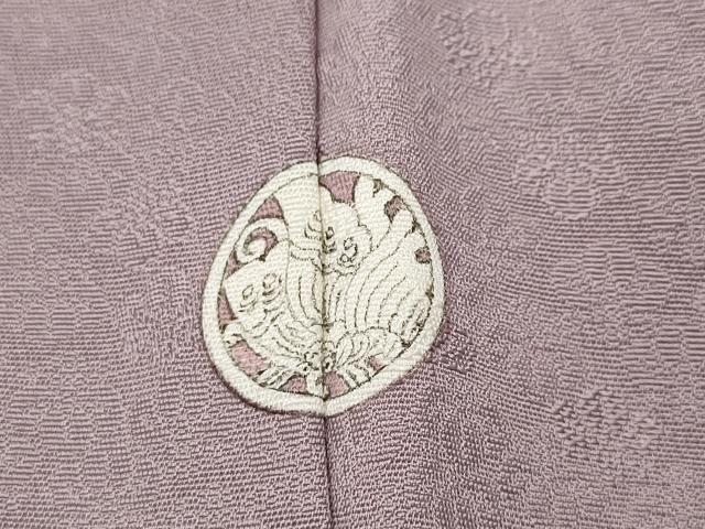 平和屋着物●上質な色無地　桐地紋　紅藤色　正絹　逸品　CABD7361ut