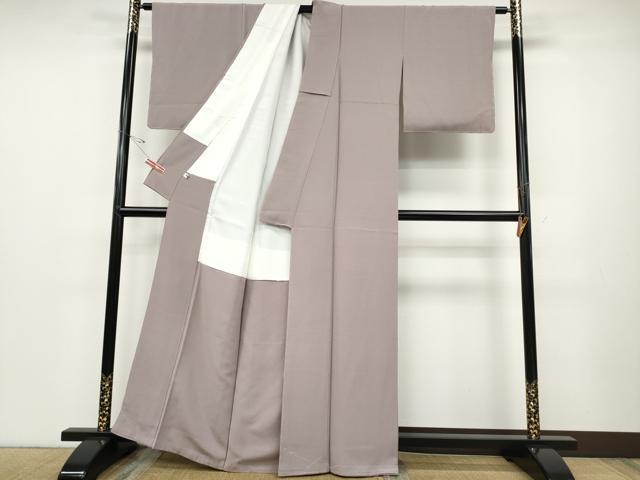 平和屋着物●上質な色無地　薄柿色　正絹　逸品　未使用　CABD7363ut