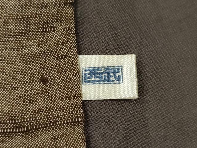 平和屋着物●男性　紬　アンサンブル　霞文　樺茶色　西武百貨店扱い　正絹　逸品　CABD7377ut