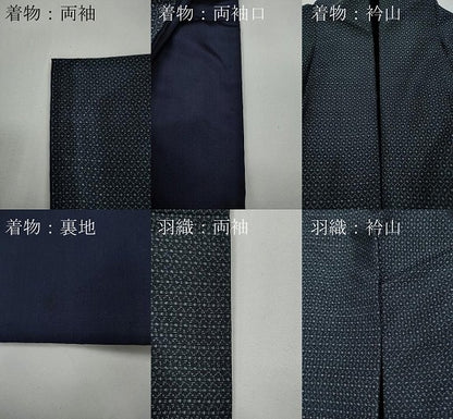 平和屋着物●男性　本場大島紬　アンサンブル　80亀甲　総詰め　正絹　逸品　CABD7379ut