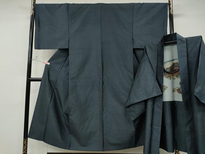平和屋着物●男性　本場大島紬　アンサンブル　80亀甲　総詰め　正絹　逸品　CABD7379ut
