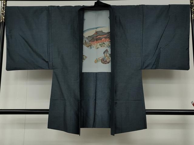 平和屋着物●男性　本場大島紬　アンサンブル　80亀甲　総詰め　正絹　逸品　CABB0250gh 平和屋着物○男性 本場大島紬 アンサンブル 80亀甲 総詰め 正絹 逸品