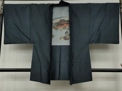 平和屋着物●男性　本場大島紬　アンサンブル　80亀甲　総詰め　正絹　逸品　CABD7379ut