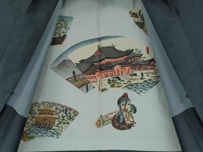 平和屋着物●男性　本場大島紬　アンサンブル　80亀甲　総詰め　正絹　逸品　CABD7379ut