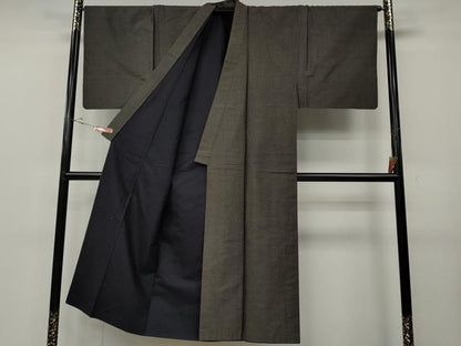平和屋着物●男性　本場大島紬　アンサンブル　長襦袢セット　80亀甲　総詰め　正絹　逸品　CABD7380ut