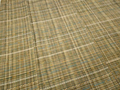 平和屋着物●上質な紬　横段吉祥文　正絹　逸品　CABD7381ut