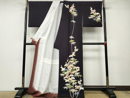 平和屋着物●創業460年・千總　訪問着　駒刺繍　松竹梅　金彩　ロング丈　正絹　逸品　CABD7382ut