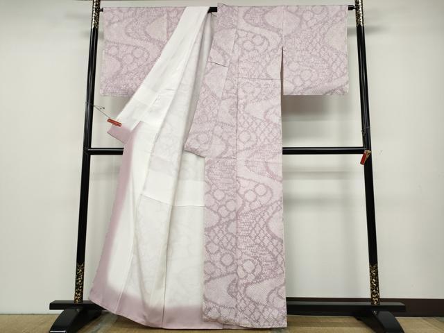 平和屋着物●上質な小紋　絞り　流水吉祥文　正絹　逸品　CABD7383ut