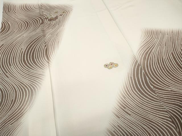 平和屋着物●訪問着　刺繍　七宝吉祥花文　暈し染め　正絹　逸品　CABD7384ut