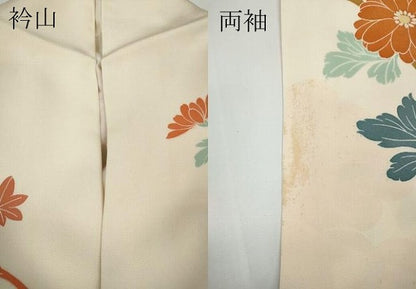 平和屋着物●豪華振袖　友禅　草花文　正絹　逸品　CABD7385ut