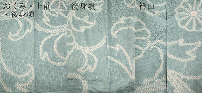 平和屋着物●上質な小紋　総絞り　花唐草文　正絹　逸品　CABD7387ut