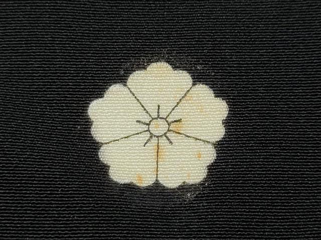 平和屋着物●本加賀友禅作家　浅野冨治男　黒留袖　孔雀花文　正絹　逸品　CABD7391ut