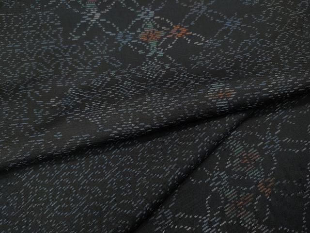 平和屋着物●本場大島紬　七宝花文　正絹　逸品　CABD7392ut