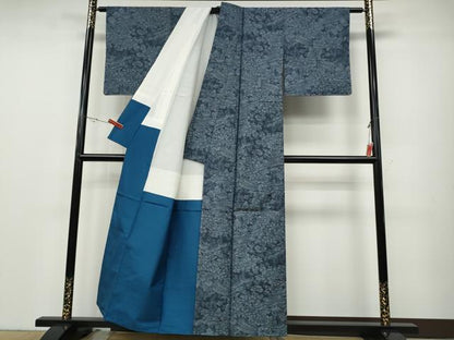 平和屋着物●本場大島紬　風景草花文　正絹　逸品　未使用　CABD7393ut