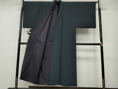 平和屋着物●男性　お召　80亀甲　正絹　逸品　CABD7394ut