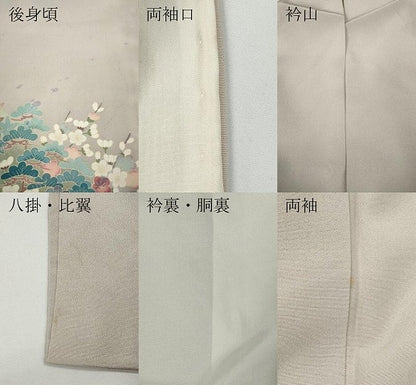 平和屋着物●本加賀友禅作家　池田裕　色留袖　草花文　正絹　逸品　CABD7396ut