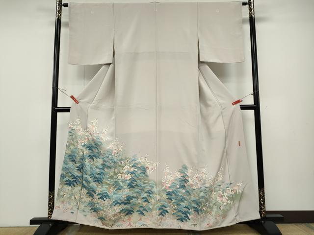 平和屋着物●本加賀友禅作家　池田裕　色留袖　草花文　正絹　逸品　CABD7396ut