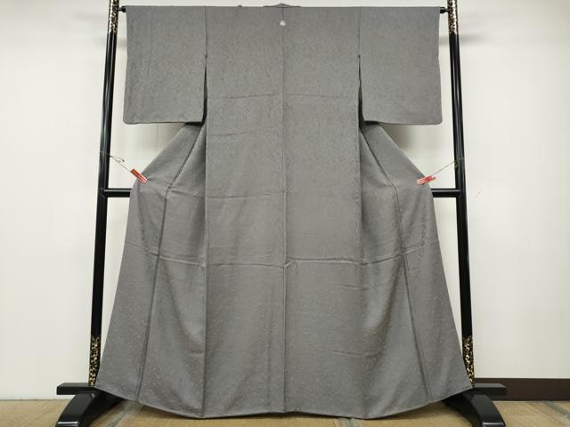 平和屋着物●上質な色無地　草花地紋　薄色　正絹　逸品　CABD7400ut