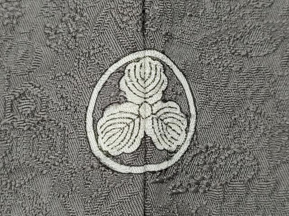 平和屋着物●上質な色無地　草花地紋　薄色　正絹　逸品　CABD7400ut