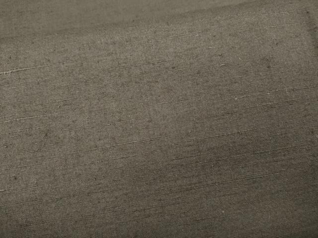 平和屋着物●結城紬　色無地　茶鼠色　高島屋扱い　正絹　逸品　CABD7402ut