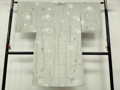 平和屋着物●長襦袢　無双仕立て　舞桜文　正絹　逸品　CABD7410ut