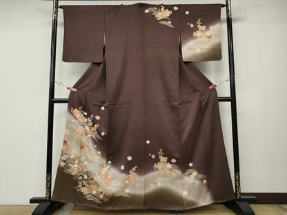 平和屋着物●訪問着　花筏　暈し染め　金彩　正絹　逸品　CABD7415ut