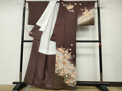 平和屋着物●訪問着　花筏　暈し染め　金彩　正絹　逸品　CABD7415ut
