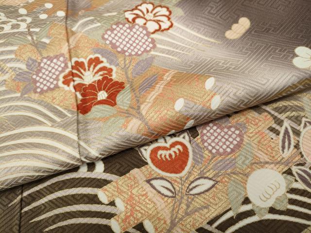 平和屋着物●訪問着　花筏　暈し染め　金彩　正絹　逸品　CABD7415ut