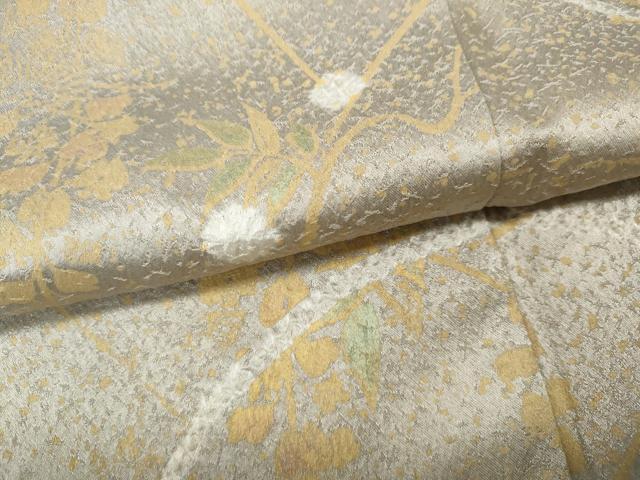 平和屋着物●訪問着　絞り　刺繍　道長花文　金彩　正絹　逸品　CABD7416ut