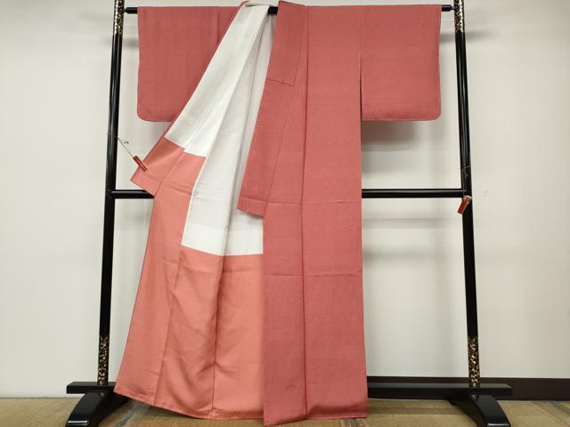 平和屋着物●江戸小紋　横段寄せ小紋柄　正絹　逸品　未使用　CABD7423ut
