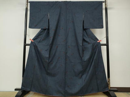 平和屋着物●本場大島紬　7マルキ　枝花文　正絹　逸品　CABD7424ut