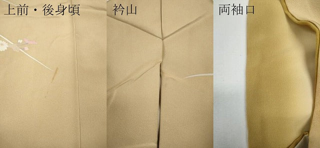 平和屋着物●訪問着　友禅　枝花文　暈し染め　ロング丈　正絹　逸品　CABD7427ut