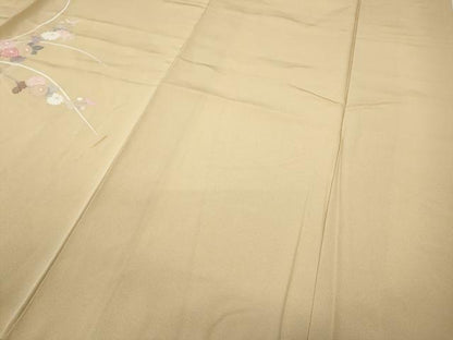 平和屋着物●訪問着　友禅　枝花文　暈し染め　ロング丈　正絹　逸品　CABD7427ut