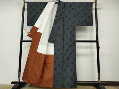 平和屋着物●本場大島紬　9マルキ　捻梅　正絹　逸品　CABD7428ut