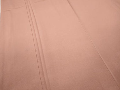平和屋着物●上質な色無地　珊瑚色　正絹　逸品　CABD7433ut
