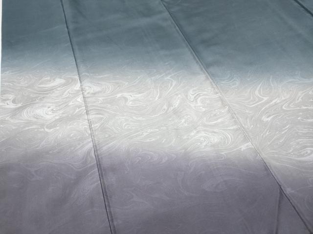 平和屋着物●訪問着　本場染大島紬　墨流し文様　ロング丈　正絹　逸品　CABD7437ut