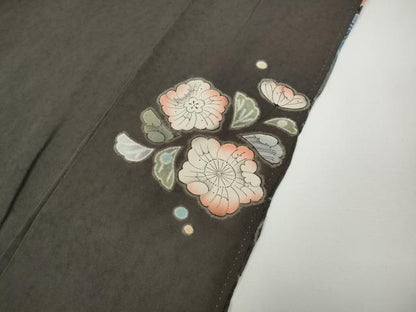 平和屋着物●訪問着　作家物　辻が花　絞り　銀通し地　正絹　逸品　CABD7438ut