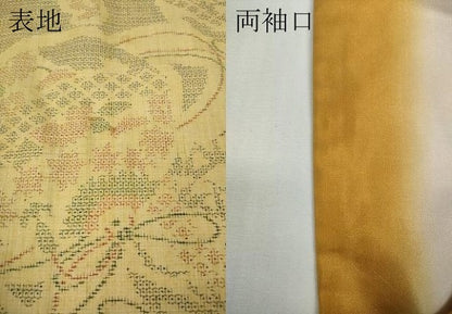 平和屋着物●本場結城紬　重要無形文化財　100亀甲　鞠花文　正絹　逸品　CABD7444ut
