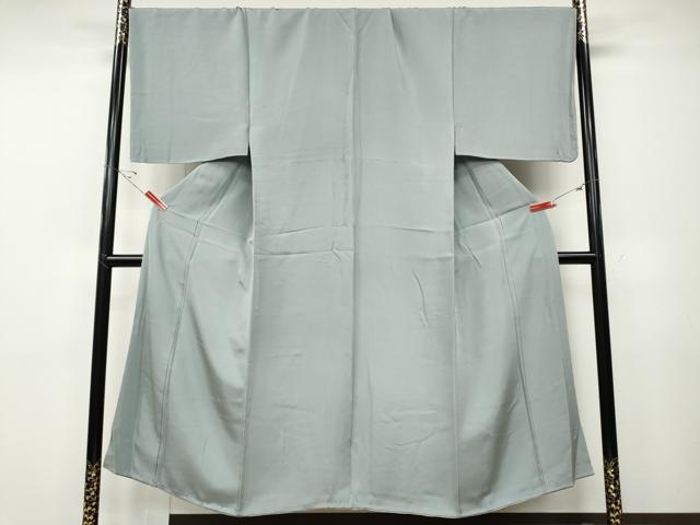 平和屋着物●男性　色無地　薄雲鼠色　正絹　逸品　CABD7445ut