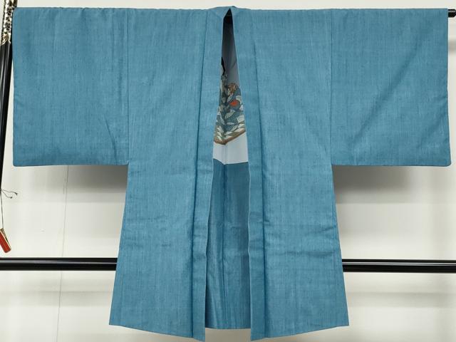 平和屋着物●男性　紬　アンサンブル　霞文　正絹　逸品　CABD7448ut