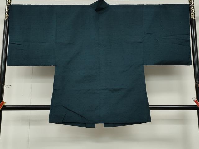 平和屋着物●男性　髭紬　アンサンブル　色無地　熨斗目花色　正絹　逸品　CABD7449ut