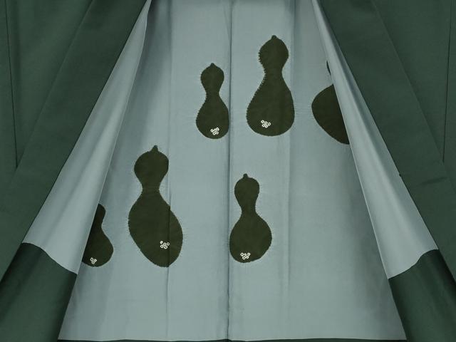 平和屋着物●男性　紬　アンサンブル　色無地　革色　大丸扱い　正絹　逸品　CABD7450ut