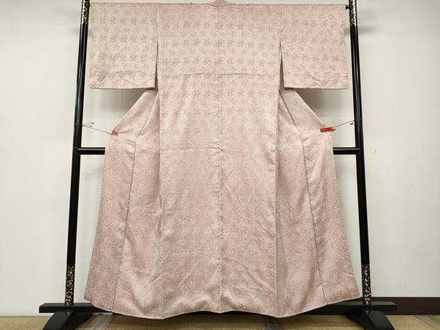 平和屋着物●名門　藤娘きぬたや・総絞り・杢目絞り　小紋　正絹　逸品　CABD7454ut