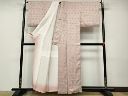 平和屋着物●名門　藤娘きぬたや・総絞り・杢目絞り　小紋　正絹　逸品　CABD7454ut
